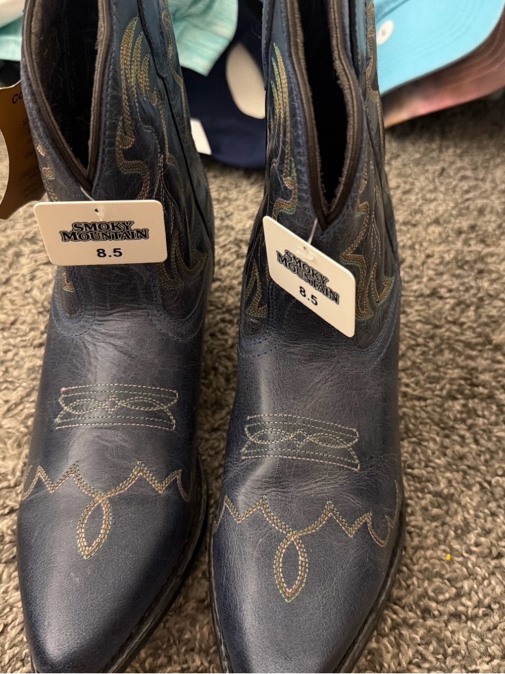 size 8.5 brand new w tags blue boots